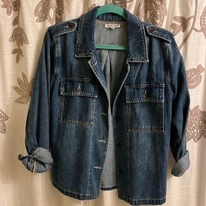 Dear John Anthropologie denim shirt jacket